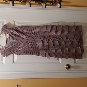 Shimmer silver/gray cocktail dress fully lined size 10 by Coldwater Creek
